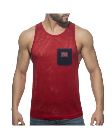 Addicted Pocket Contrast Tank Top AD1174 Addicted Pocket Contrast Tank Top AD1174