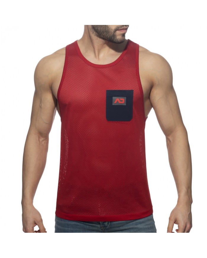 Addicted Pocket Contrast Tank Top AD1174 Addicted Pocket Contrast Tank Top AD1174