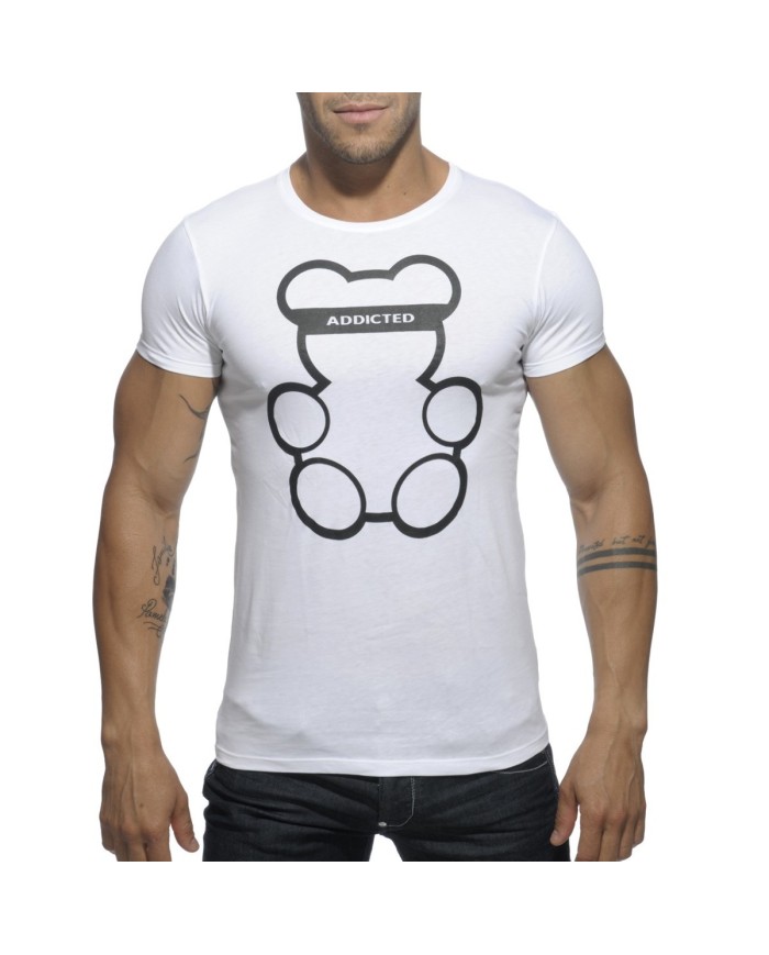 Addicted Bear Round Neck T-Shirt AD424