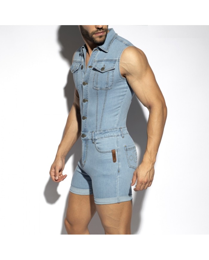 ES Collection Urban Denim Jumpsuit Shorts ESJ069