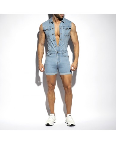 ES Collection Urban Denim Jumpsuit Shorts ESJ069