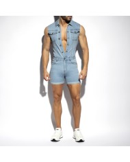 ES Collection Urban Denim Jumpsuit Shorts ESJ069