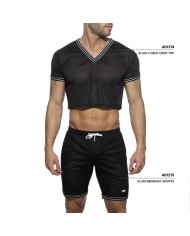 Addicted Slam V-Ausschnitt Crop Top AD1274