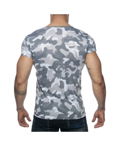 Addicted Verwaschenes T-Shirt im Tarnmuster AD800