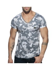 Addicted Verwaschenes T-Shirt im Tarnmuster AD800