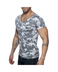 Addicted Verwaschenes T-Shirt im Tarnmuster AD800