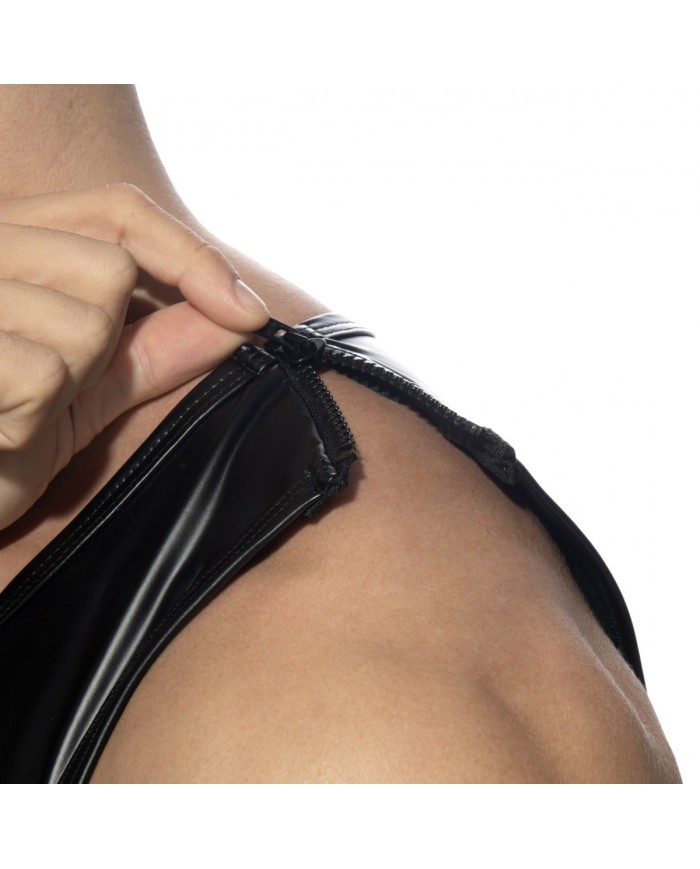 Addicted Gummi-T-Shirt mit Reißverschluss ADF215