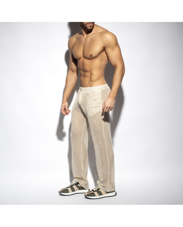 Es Collection Naturfarbene gehäkelte Hose SP347