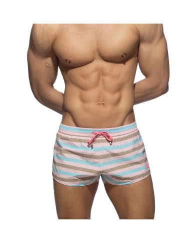 Addicted Gestreifte Badehose mit Tortenmuster ADS352 Addicted Gestreifte Badehose mit Tortenmuster ADS352