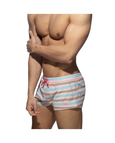 Addicted Gestreifte Badehose mit Tortenmuster ADS352 Addicted Gestreifte Badehose mit Tortenmuster ADS352
