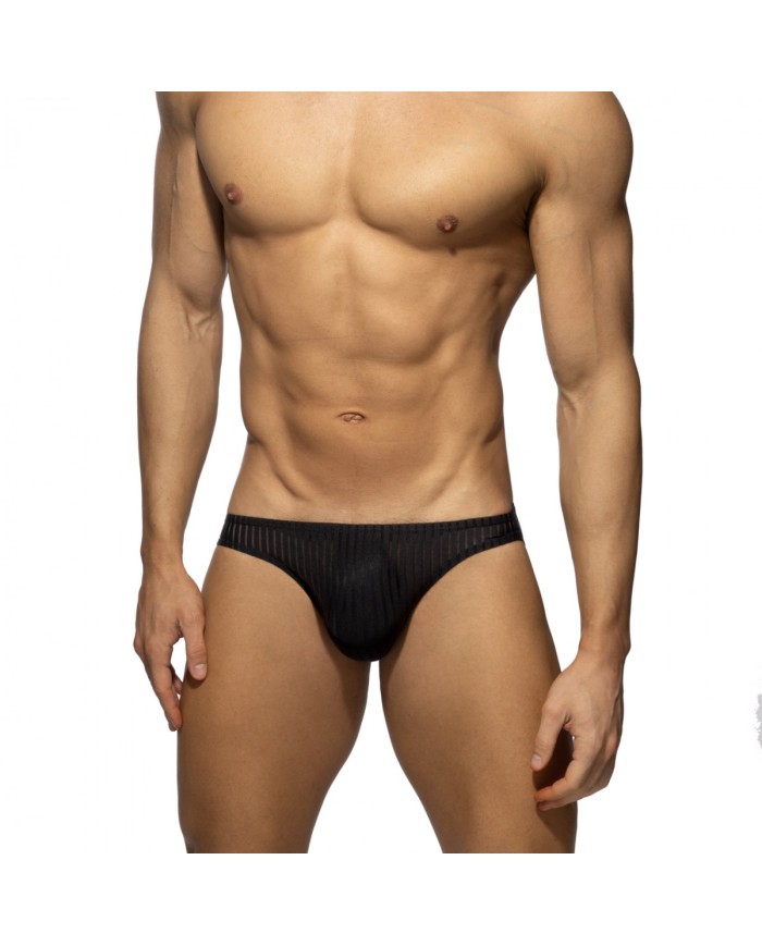 Addicted Schwarz gestreifter Bikini AD1412