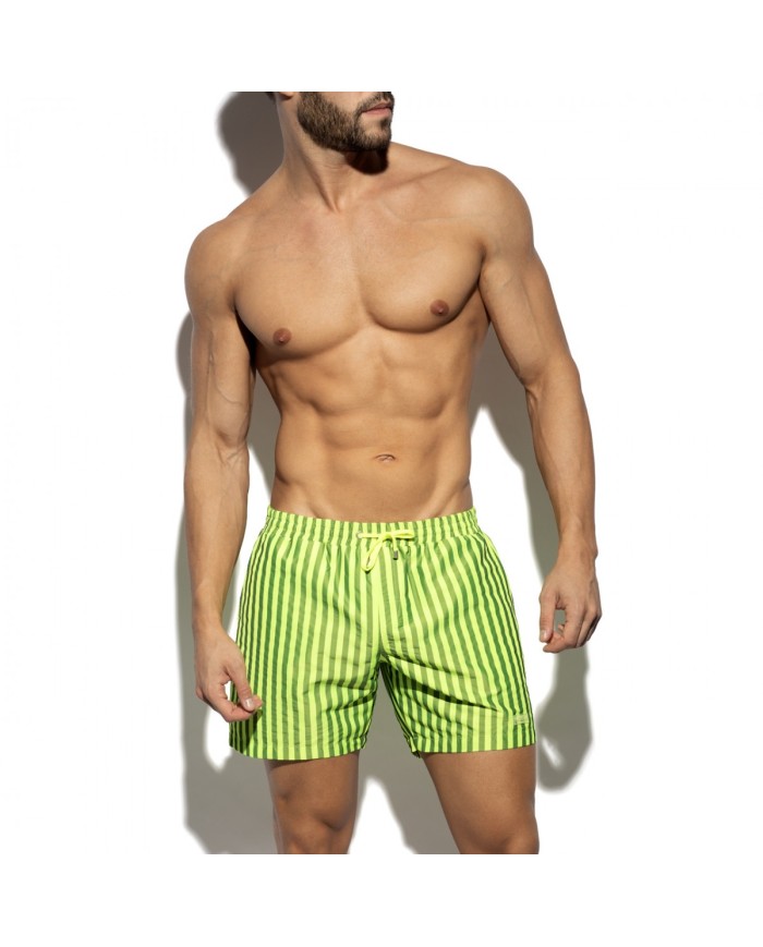 ES Collection Neon Gestreifte Badehose 2523
