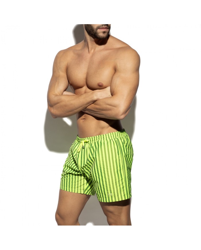 ES Collection Neon Gestreifte Badehose 2523