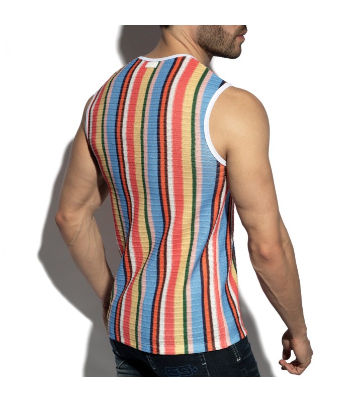 ES Collection Gelato Gestreiftes Tanktop mit breiten Trägern TS374