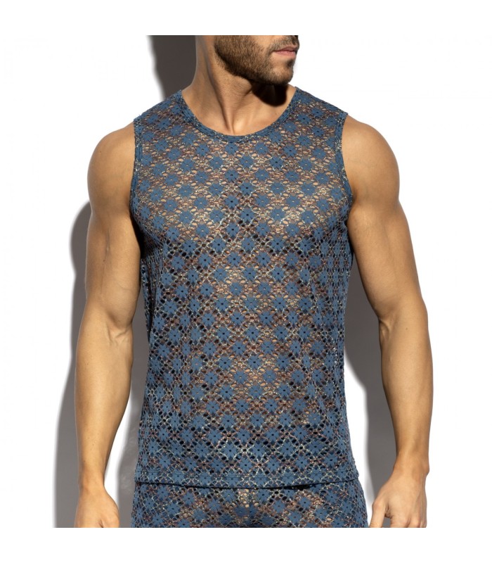 ES Collection Metallic Blumen Tanktop TS361