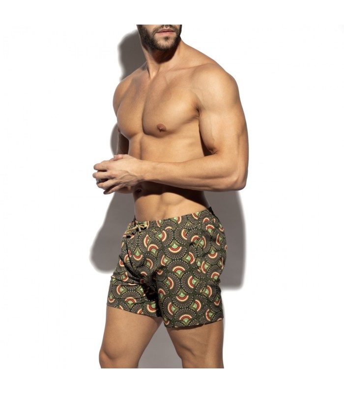 ES Collection Badeshorts mit Pfauenmuster 2606