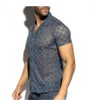 ES Collection Hemd mit Metallic Blumenmuster SHT037