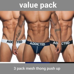 Addicted 3er Pack Netz-Tanga Push-Up AD732P | Addicted Österreich – schneller Versand