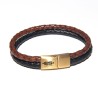 ES Collection Doppeltes geflochtenes Lederarmband AC185 | Addicted Österreich – schneller Versand