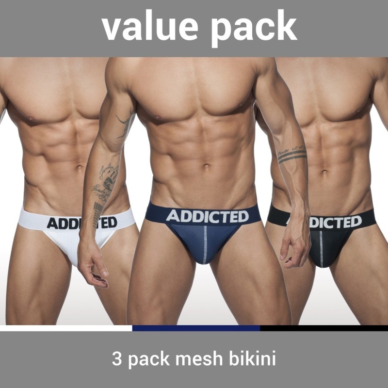 Addicted 3 Pack Mesh Bikini Push Up AD679P | Addicted Österreich – schneller Versand