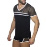 Addicted Mesh Striped T-shirt ADF166 | Addicted Österreich – schneller Versand