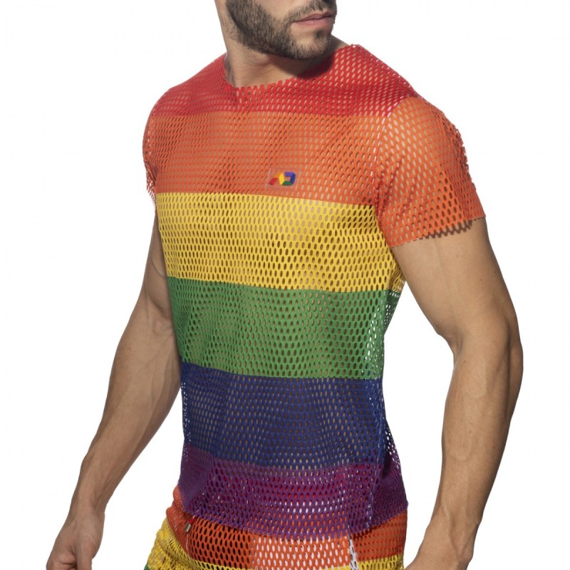 Addicted Mesh Rainbow T-Shirt AD1167 | Addicted Österreich – schneller Versand