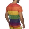 Addicted Mesh Rainbow T-shirt AD1167 | Addicted Austria – fast delivery