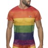 Addicted Mesh Rainbow T-shirt AD1167 | Addicted Austria – fast delivery