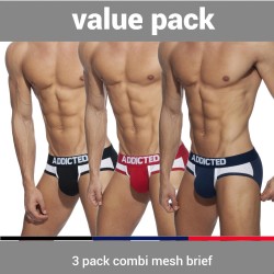 Addicted 3 Pack Combi Mesh Brief AD845 | Addicted Austria – fast delivery