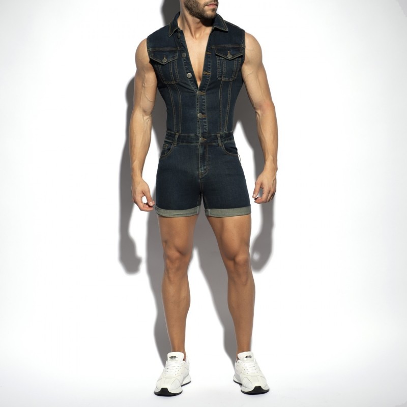 ES Collection Urban Denim Jumpsuit Shorts ESJ069 | Addicted Österreich – schneller Versand