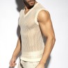 Es Collection Naturfarbenes gehäkeltes V-Ausschnitt Tanktop TS350 | Addicted Österreich – schneller Versand