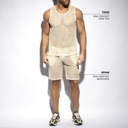 Es Collection Naturfarbene gehäkelte Shorts SP348 | Addicted Österreich – schneller Versand