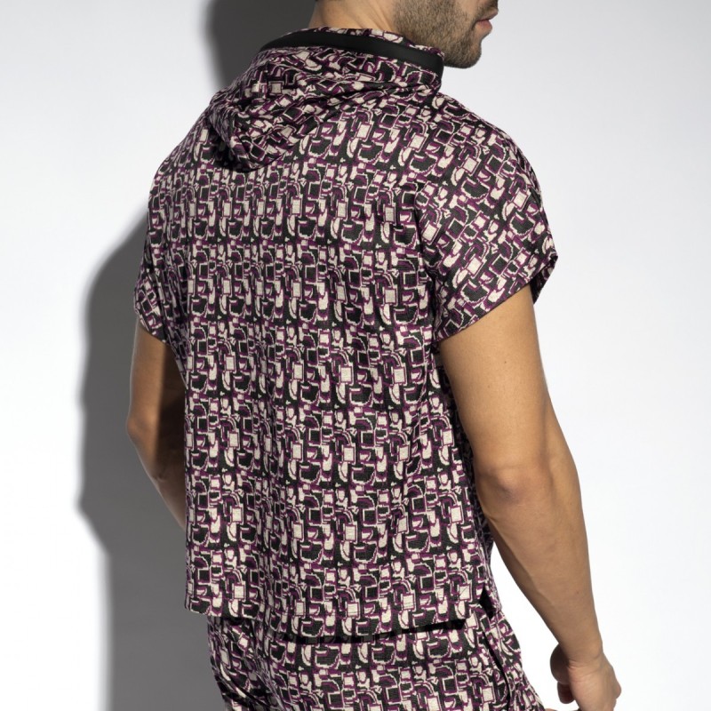 Es Collection Locker geschnittener ärmelloser Kapuzenpullover Labyrinth SP334 | Addicted Österreich – schneller Versand