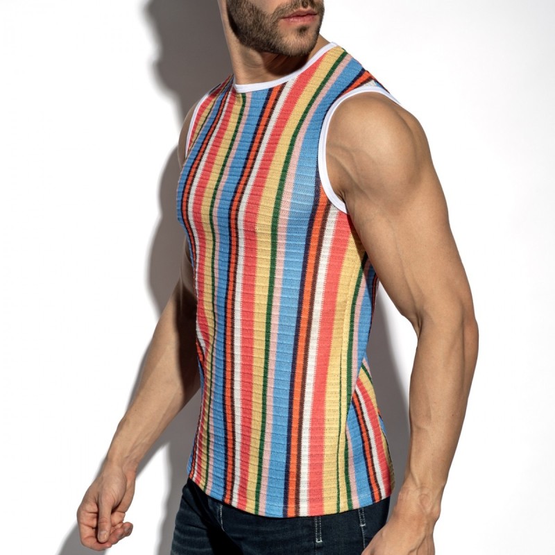 ES Collection Gelato Gestreiftes Tanktop mit breiten Trägern TS374 | Addicted Österreich – schneller Versand