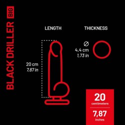 AD Fetish Big Black Driller Dildo AC172 | Addicted Österreich – schneller Versand