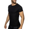 Addicted Schwarzes Stripes T-Shirt AD1421 | Addicted Österreich – schneller Versand