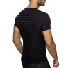 Addicted Schwarzes Stripes T-Shirt AD1421 | Addicted Österreich – schneller Versand