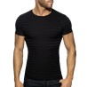 Addicted Schwarzes Stripes T-Shirt AD1421 | Addicted Österreich – schneller Versand