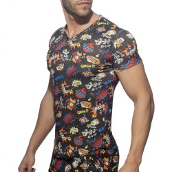 Addicted Comic V-Ausschnitt T-Shirt AD1086 | Addicted Österreich – schneller Versand