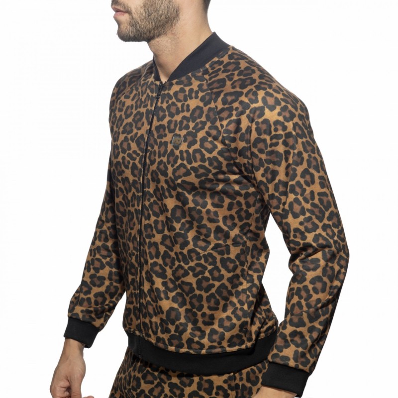 Addicted Leopard Bomber Jacket AD1132