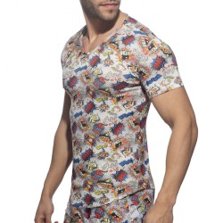 Addicted Comic V Neck T-Shirt AD1086 | Addicted Austria – fast delivery