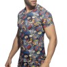 Addicted Comic V Neck T-Shirt AD1086 | Addicted Austria – fast delivery