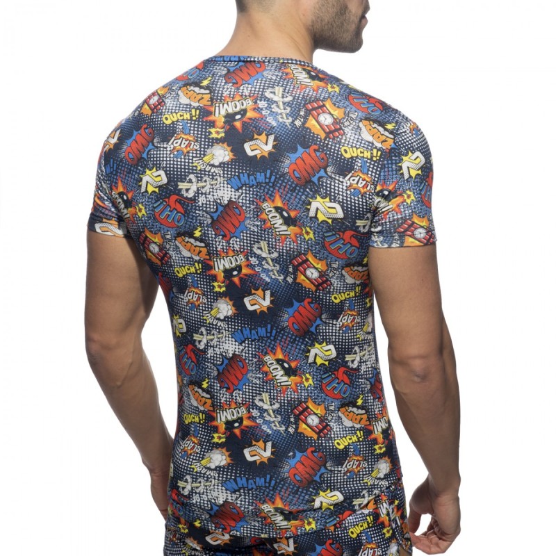 Addicted Comic V-Ausschnitt T-Shirt AD1086 | Addicted Österreich – schneller Versand