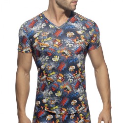 Addicted Comic V-Ausschnitt T-Shirt AD1086 | Addicted Österreich – schneller Versand