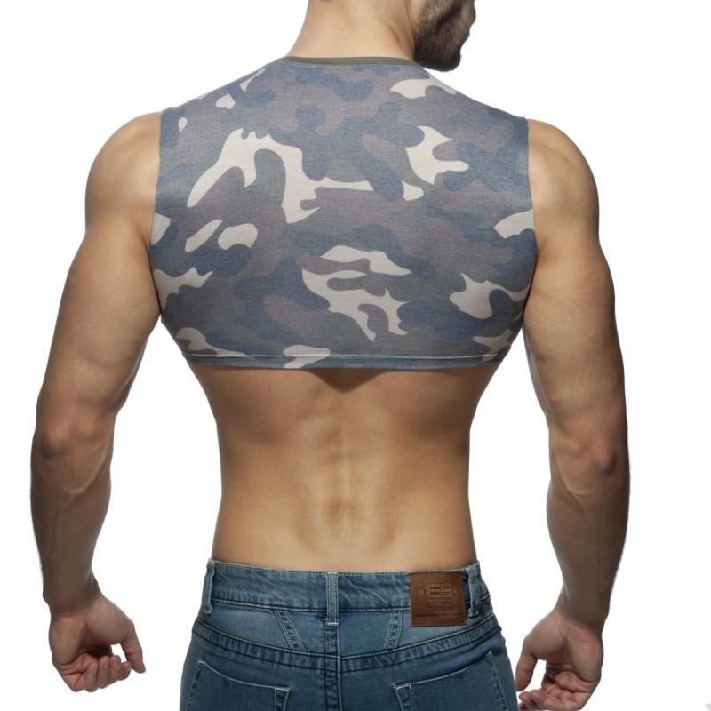 Addicted Ärmelloser Camo Crop Top AD869 | Addicted Österreich – schneller Versand