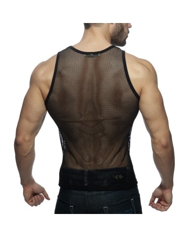 Addicted schwarz & weißes Netz Tanktop AD848