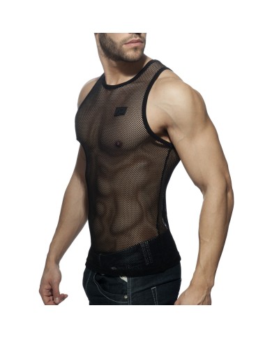 Addicted schwarz & weißes Netz Tanktop AD848