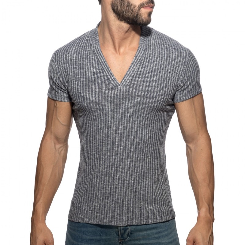 Addicted Jeans Rib Knit Polo Shirt AD1472 | Addicted Austria – fast delivery