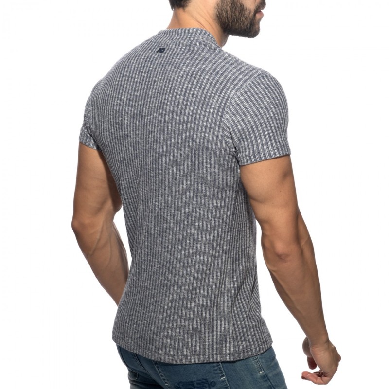 Addicted Jeans Rib Knit Polo Shirt AD1472 | Addicted Austria – fast delivery
