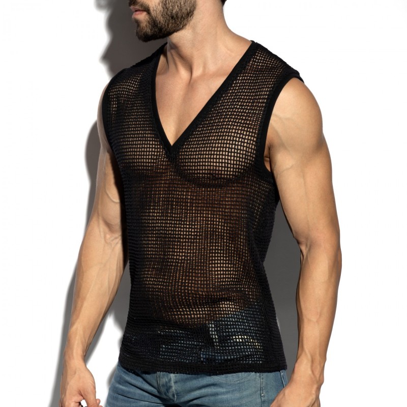 ES Collection Open-Grid V-Neck Sleeveless Top TS380 | Addicted Austria – fast delivery